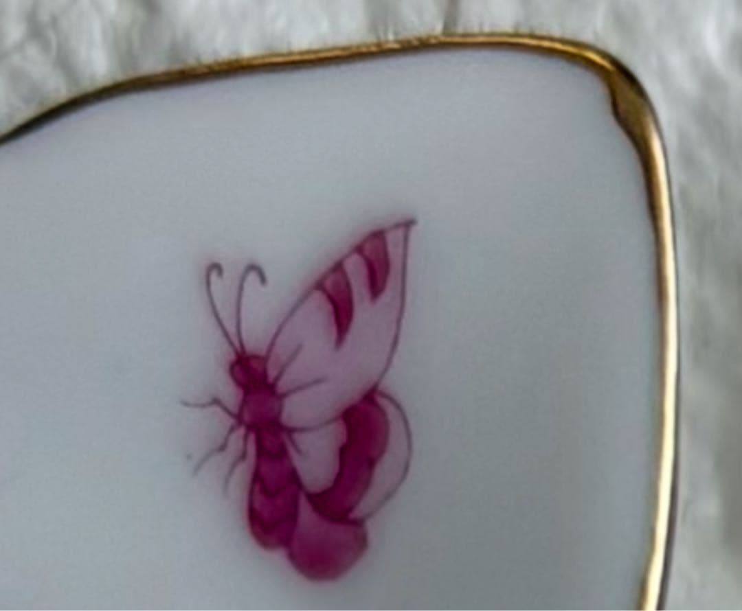 【未使用/箱付】ヘレンド HEREND アポニー豆皿9枚セット（赤青ピンク）希少