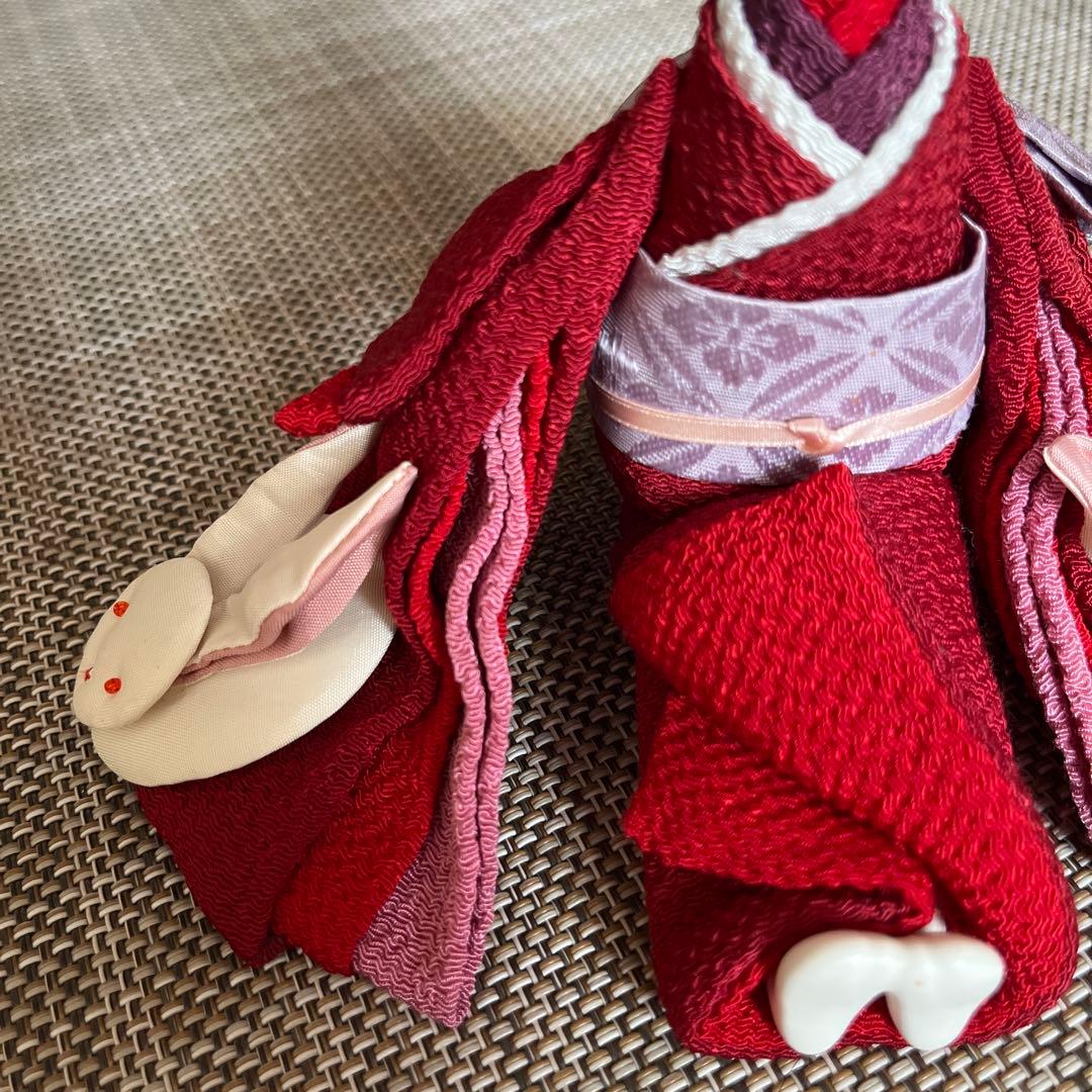 オルゴールドール　座りちりめん　うさぎ