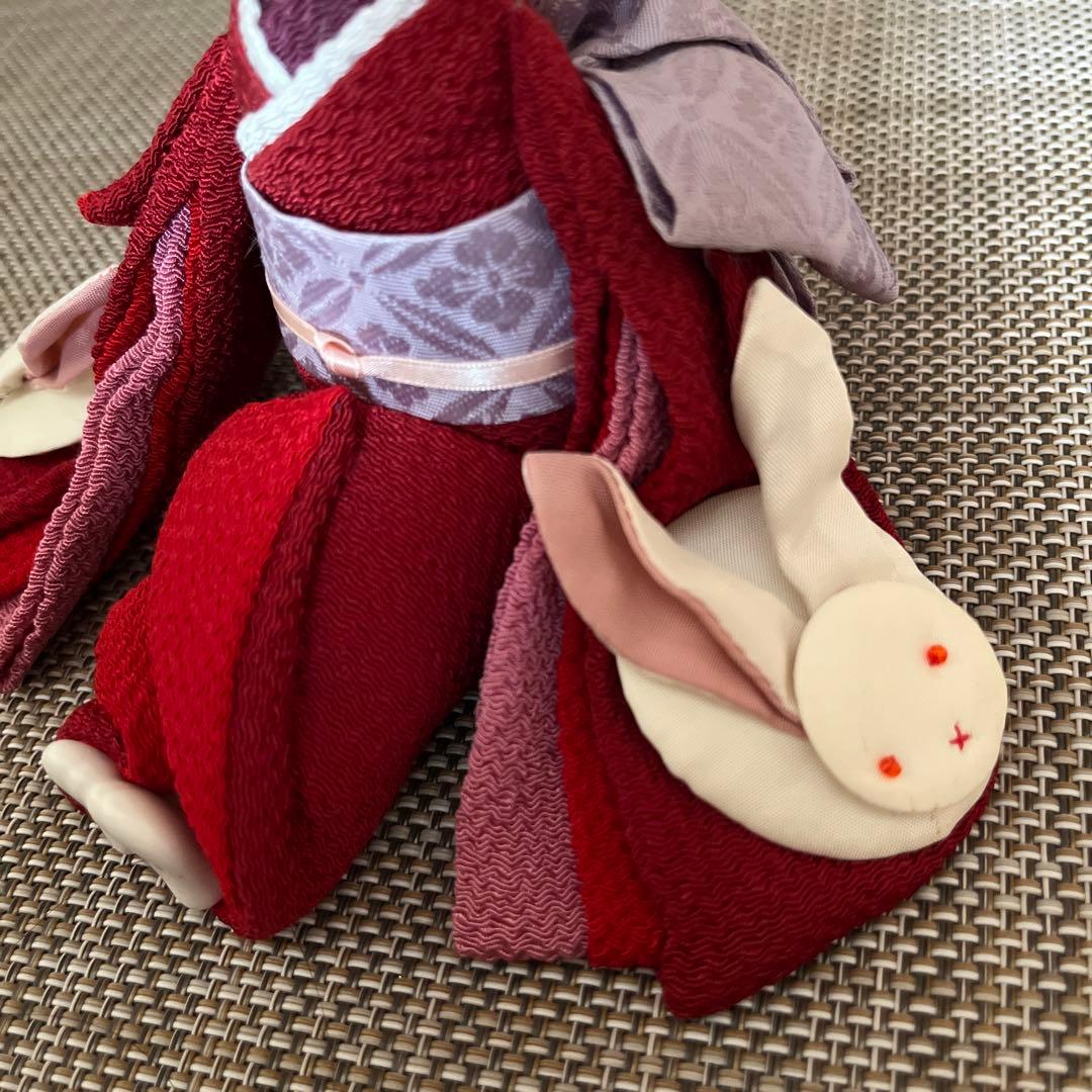 オルゴールドール　座りちりめん　うさぎ