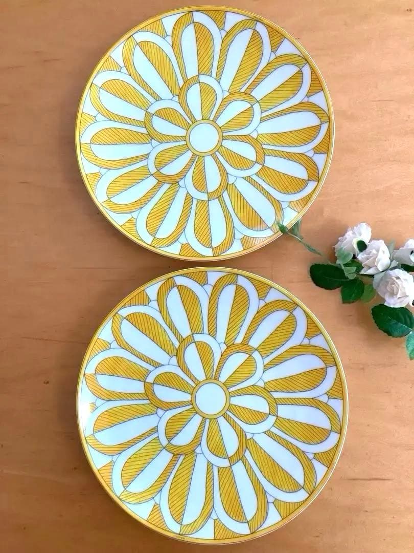 【エルメス　HERMES】新品•未使用　ソレイユデザートプレート　21㎝×2枚