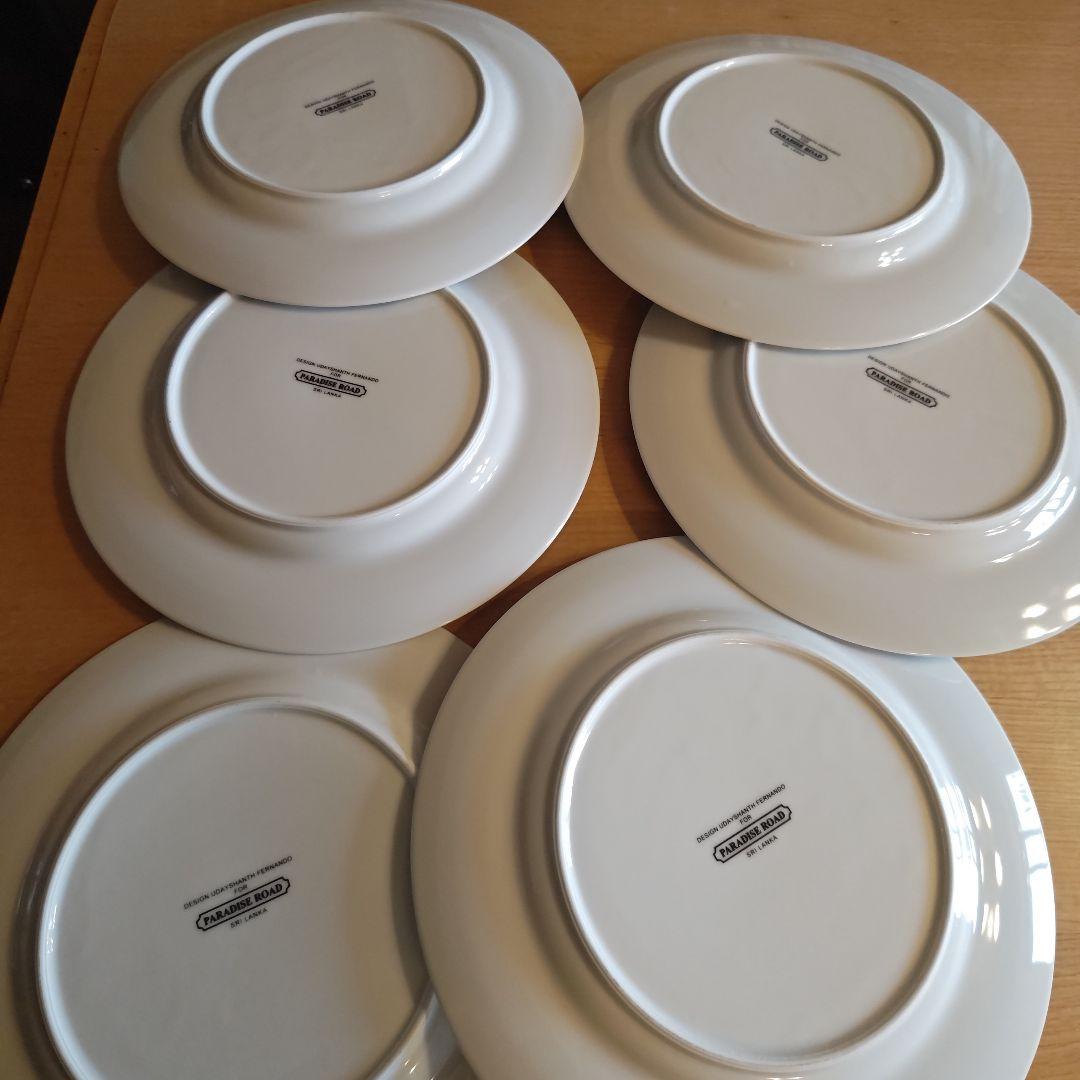 スリランカ製　30センチ皿セット 6枚