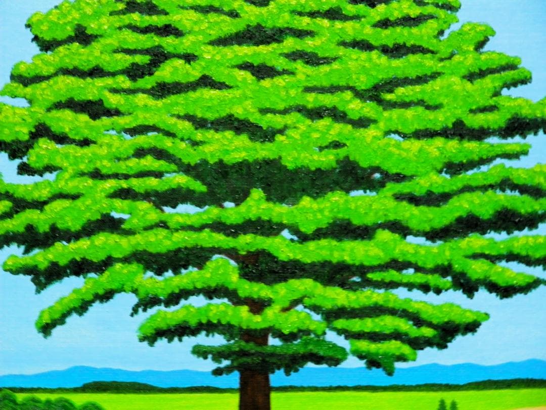 ★セブンスターの木・肉筆油彩画・F6キャンバス