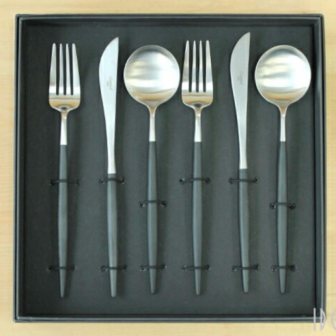 Cutipol グレー×シルバー　ステンレススチール