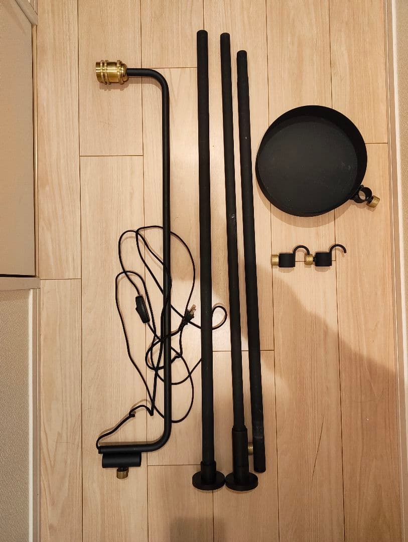 DRAW A LINE つっぱり棒 ランプアーム フック トレー 5点セット