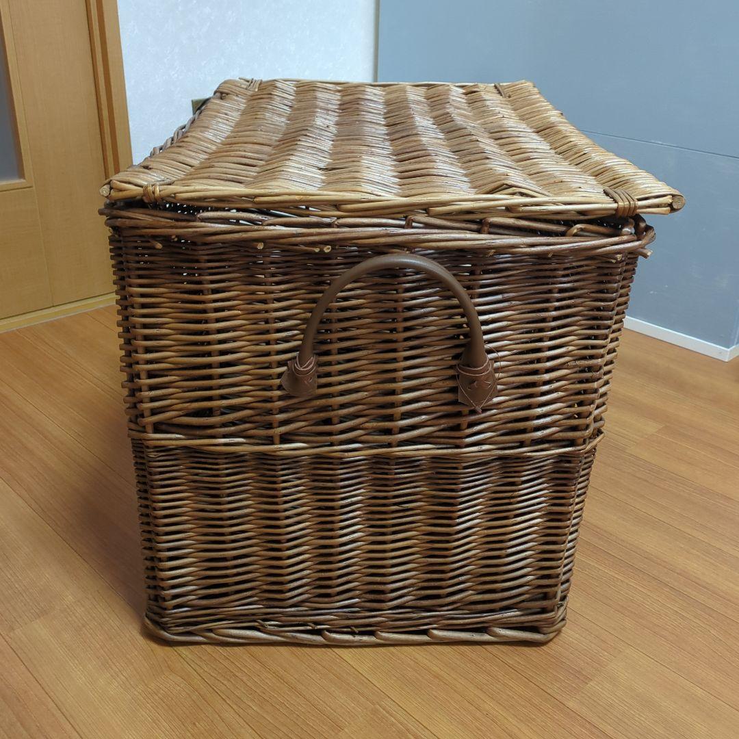 ⭐knick knacks ラタン蓋付き籠　バスケット 大
