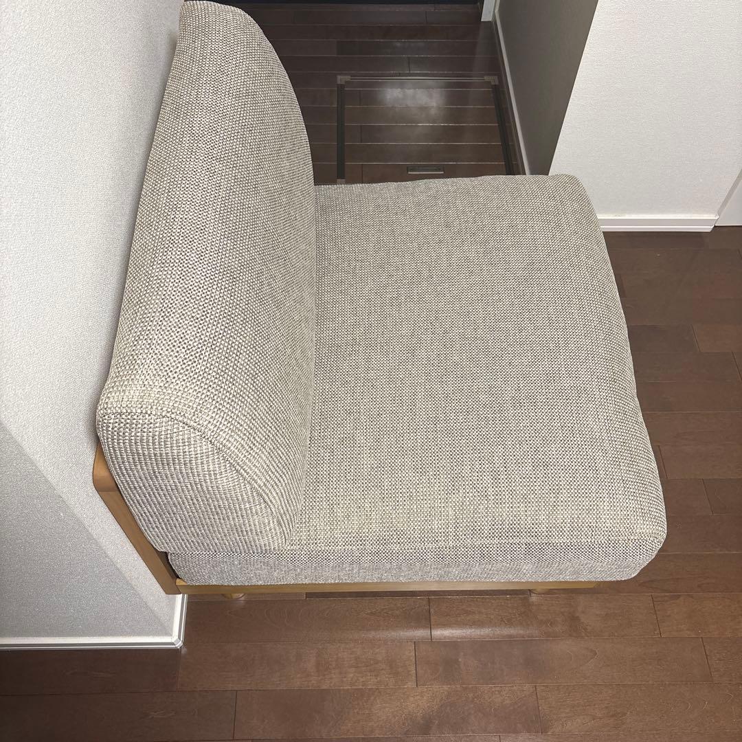 [無印良品] ゆったり座れるアームレスソファ 1シーター ベージュ