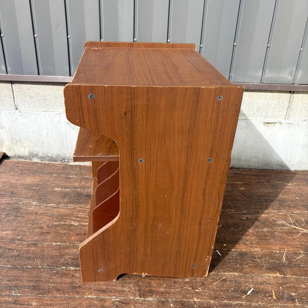 A3 昭和レトロ OTTO レコードラック 木製 LP収納 マガジンラック