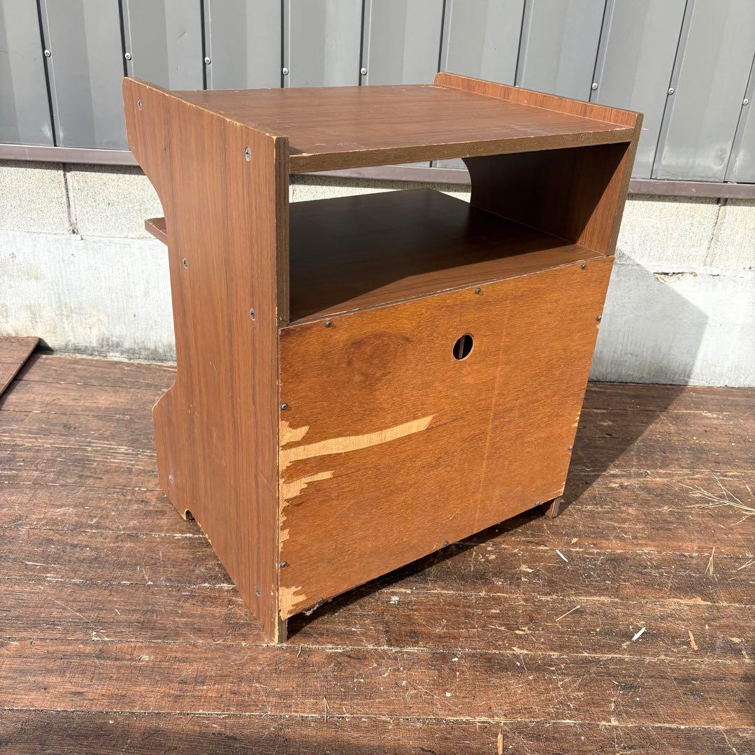 A3 昭和レトロ OTTO レコードラック 木製 LP収納 マガジンラック