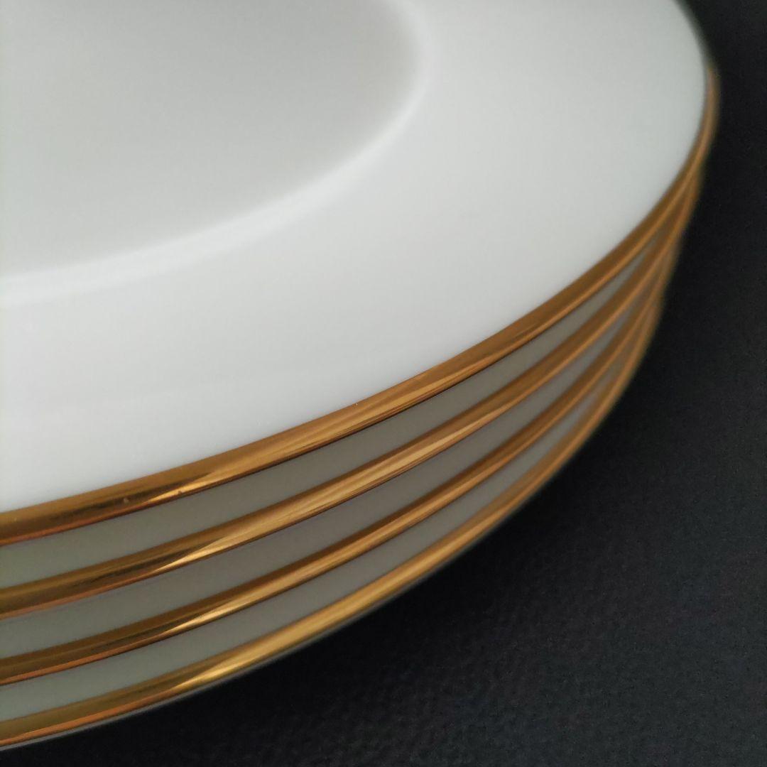 美品【ノリタケ】サンクエトワール・モデラートゴールドライン プレートセット8枚