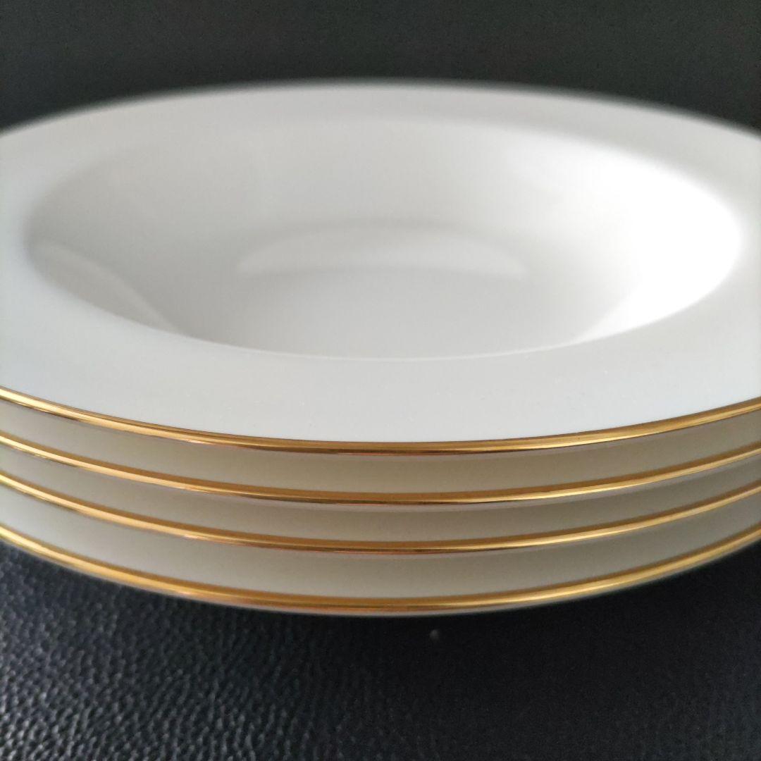 美品【ノリタケ】サンクエトワール・モデラートゴールドライン プレートセット8枚