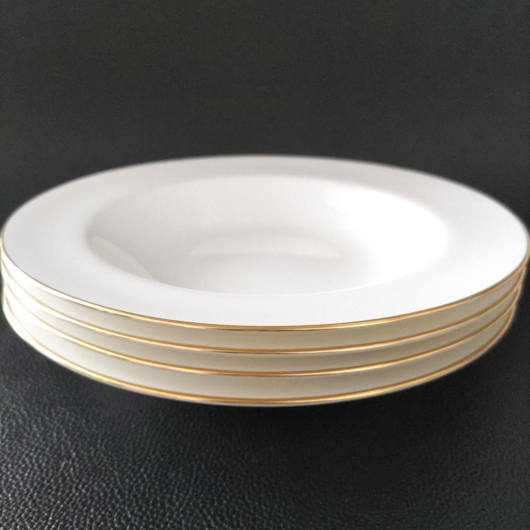 美品【ノリタケ】サンクエトワール・モデラートゴールドライン プレートセット8枚