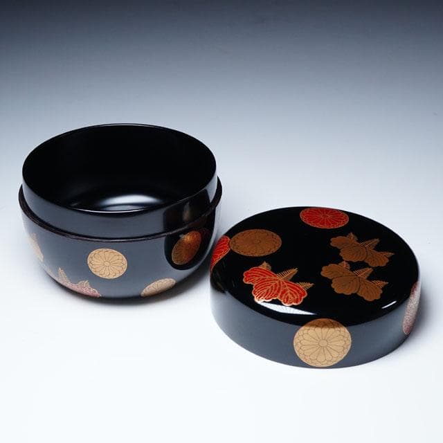 川端近左 高台寺蒔絵平棗 共箱 茶道具 茶器 薄茶 菊桐 - メルカリ