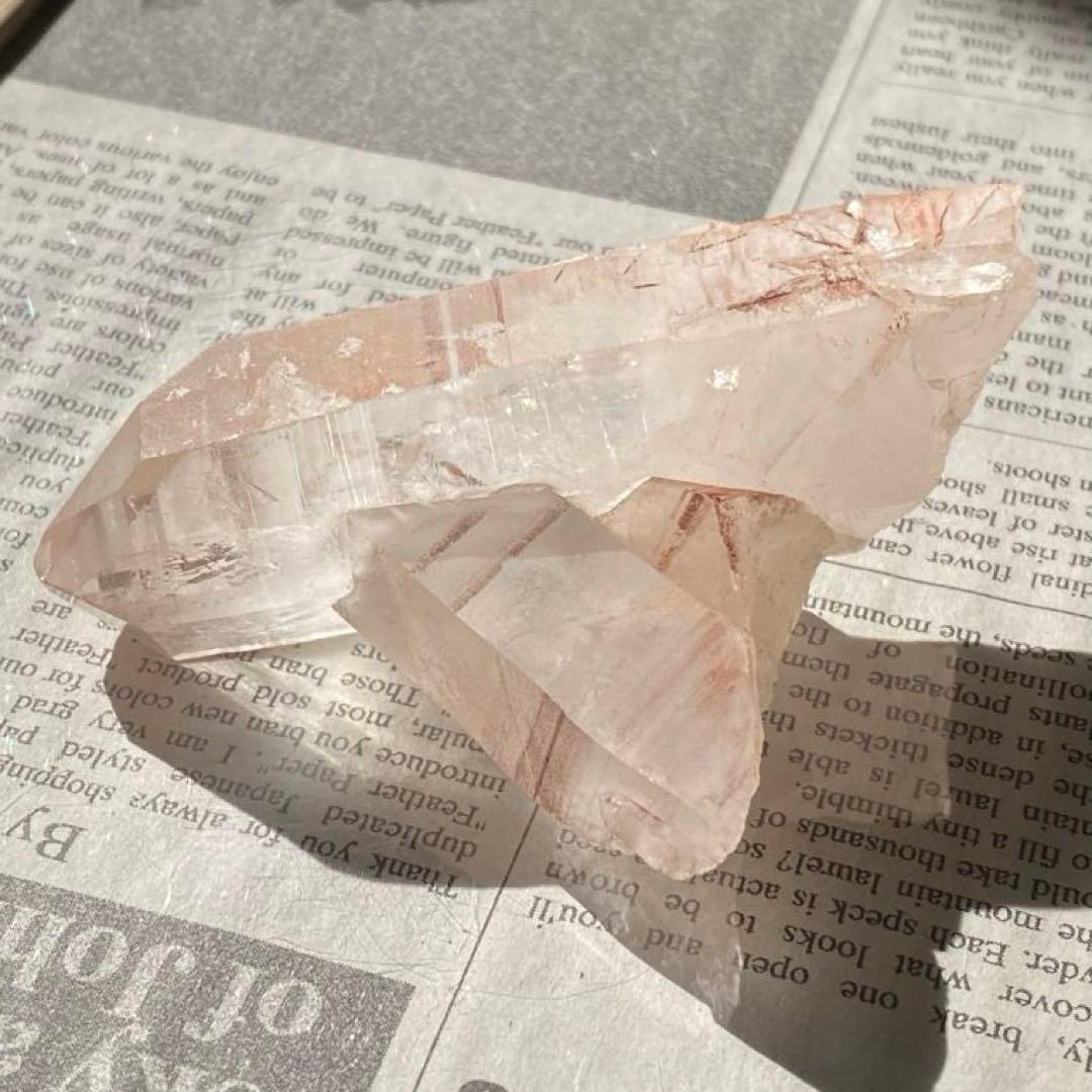 ② ブラジル産 ピンク水晶 クリスタル 原石 クラスター 天然石 パワーストーン