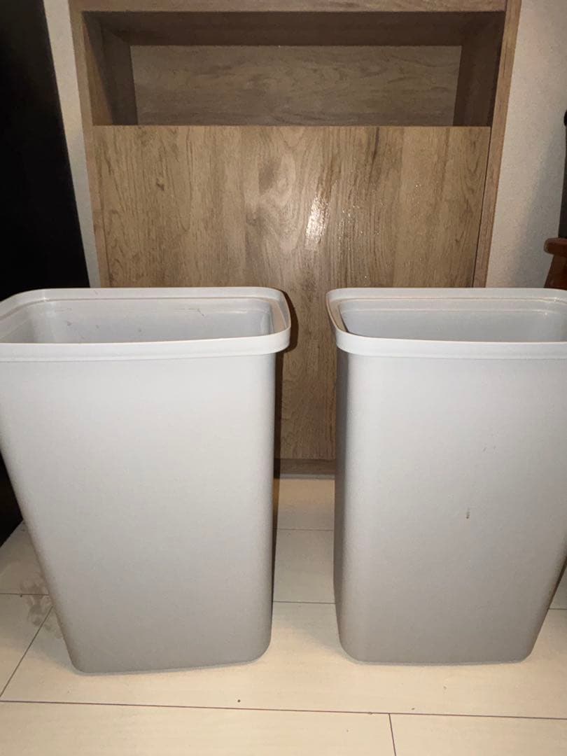 【組み立て不要】送料無料アイリスオーヤマ木目調ごみ箱完成品