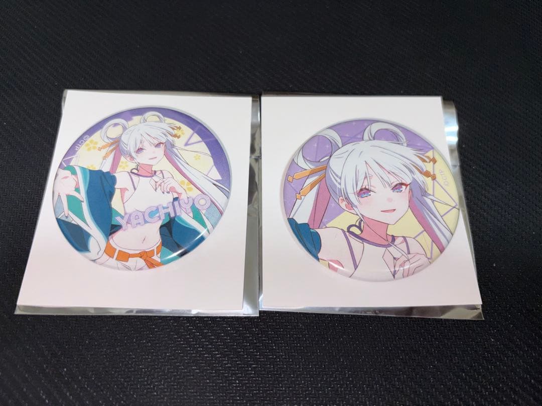 新品】超かぐや姫 キャラバッジコレクション 月見ヤチヨ 2種セット 缶