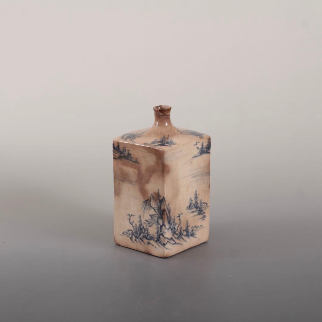 染付 角徳利 古美術 酒器 古道具 アンティーク 徳利 - メルカリ