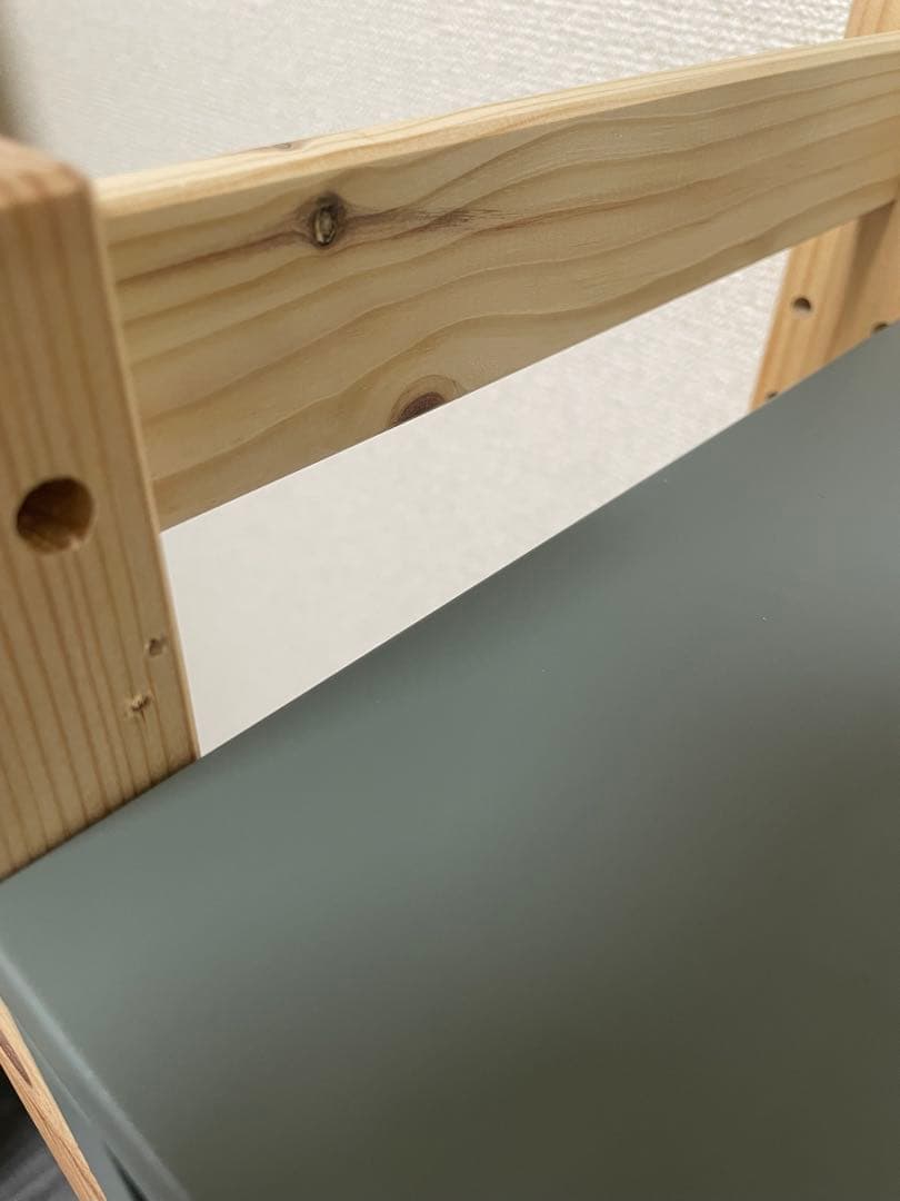 組立済 IKEA イーヴァル 棚シェルフ メッシュ グレーグリーンイケア