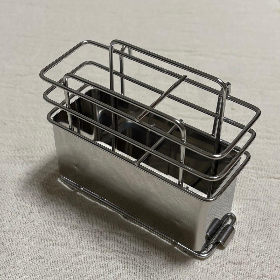 川口工器 突っ張りキッチンラック ステンレス 水切りカゴ 組み立て式 旧品