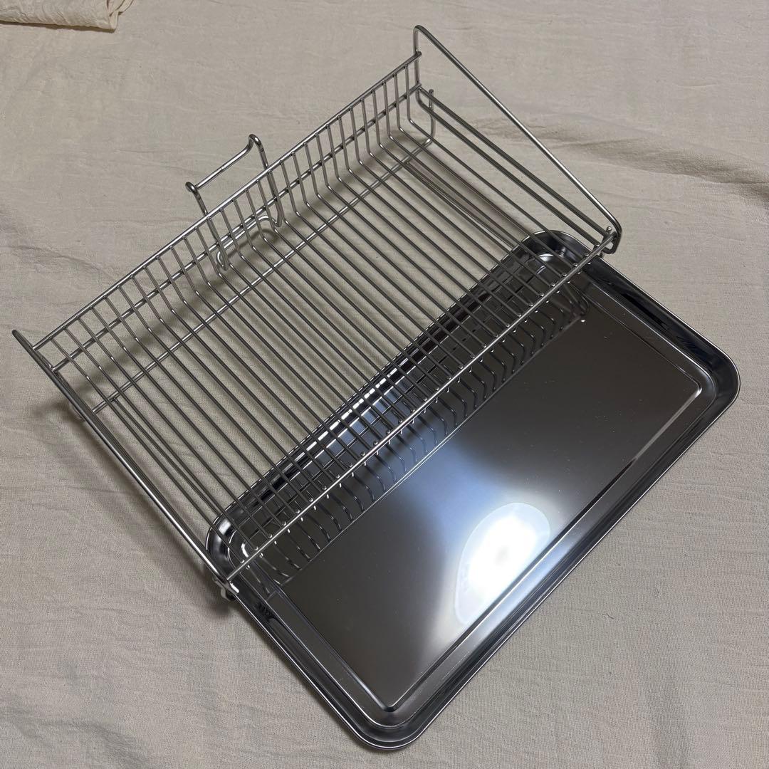 川口工器 突っ張りキッチンラック ステンレス 水切りカゴ 組み立て式 旧品