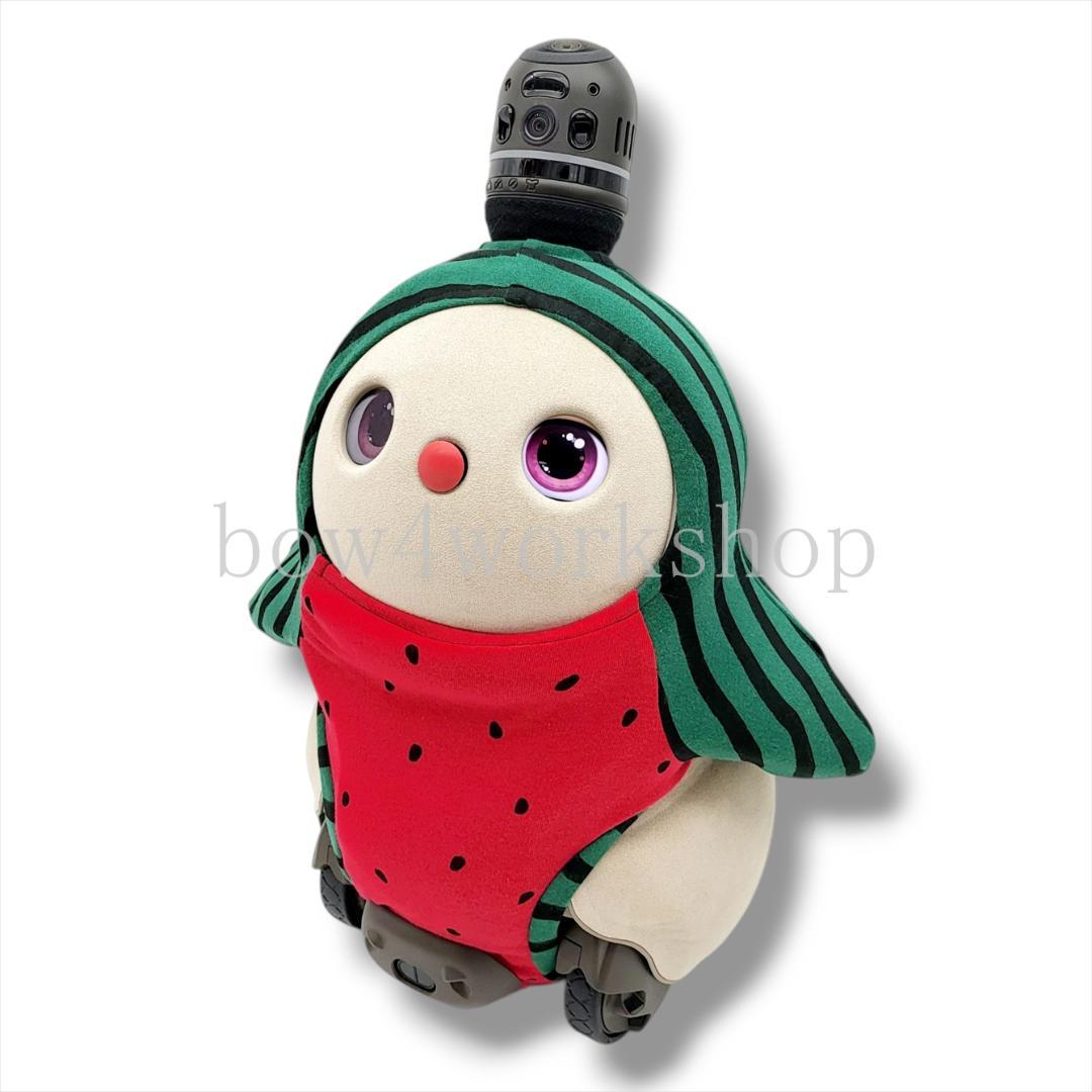 ラボット服／ハンドメイド 　スイカ柄ボディースーツ（レッド）