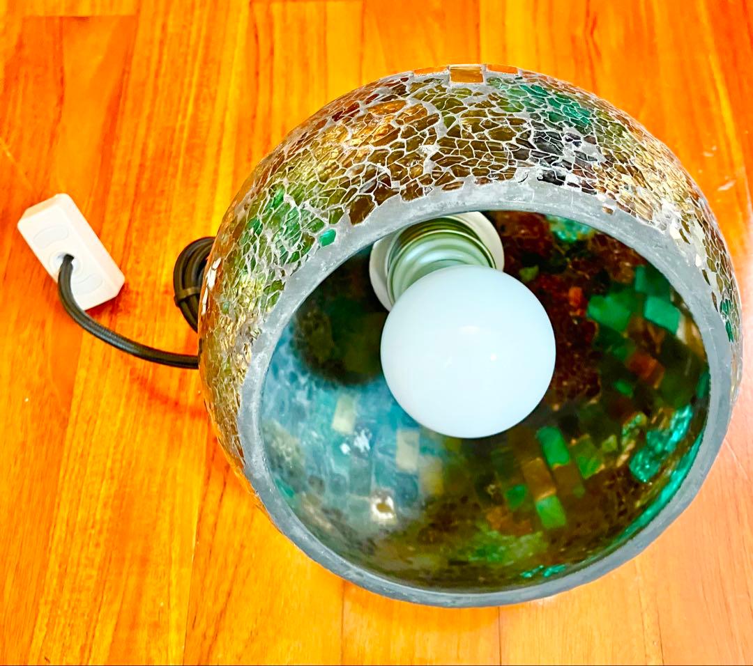 ライト　照明　美品　ステンドグラス　ペンダントライト　モザイク　オシャレ