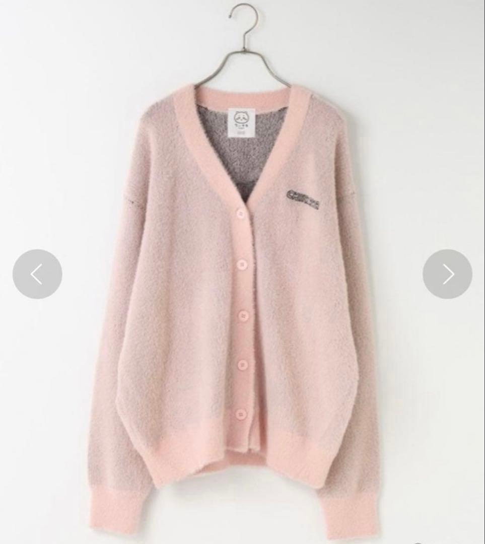 ちいかわ　LOWRYS FARM ちいかわニットカーディガン ピンク