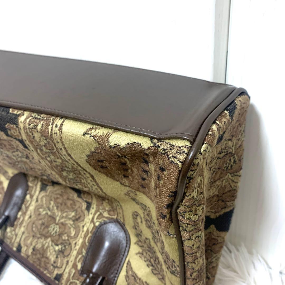 【美品】ゴブラン織り トートバッグ 日本製 花柄刺繍