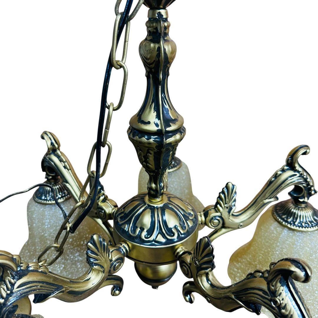 秋月貿易　フロアライト　シャンデリア　５灯　点灯〇