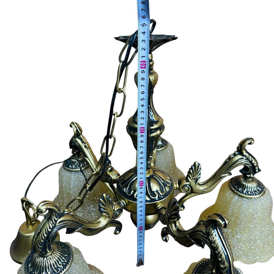 秋月貿易　フロアライト　シャンデリア　５灯　点灯〇