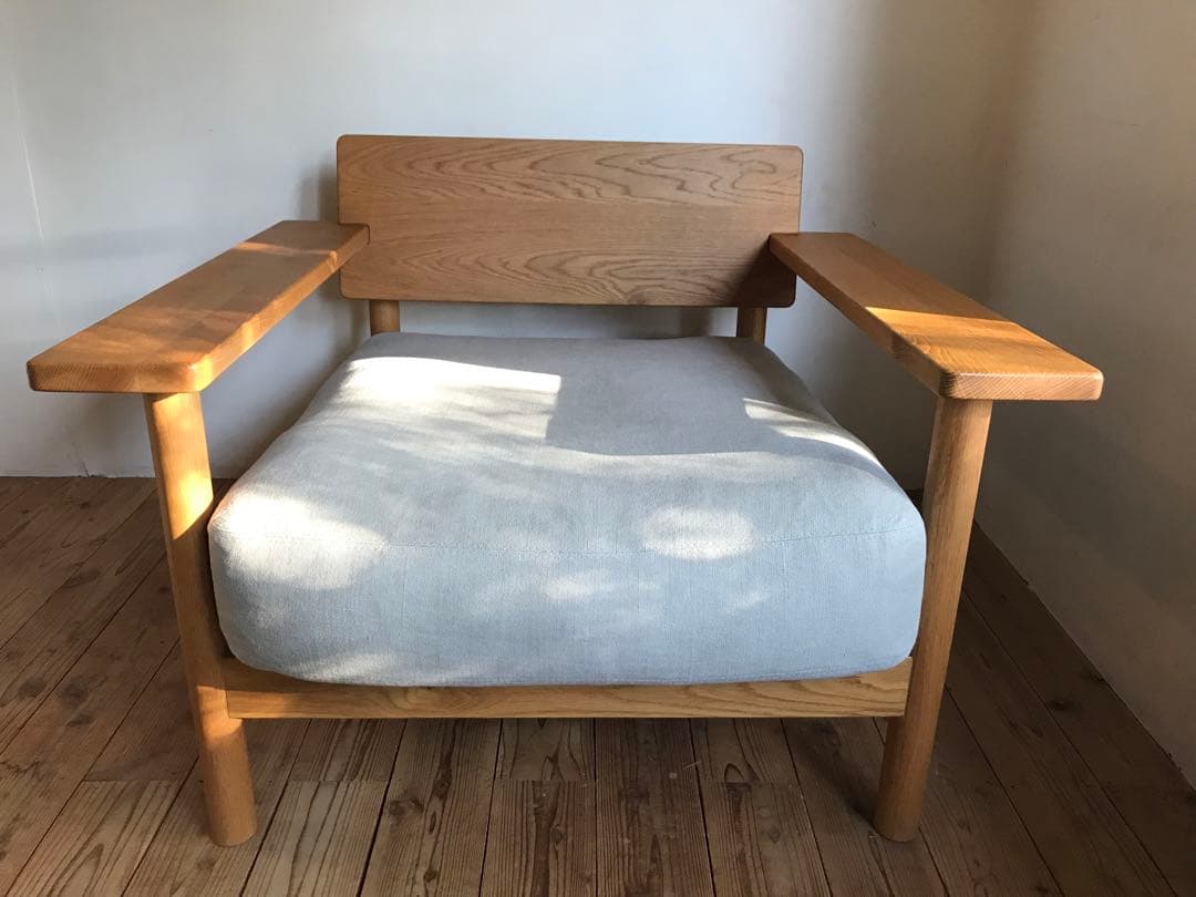 IDEEイデーDIMACHEディモンシュ一人掛けソファー②替えカバー付きレッド