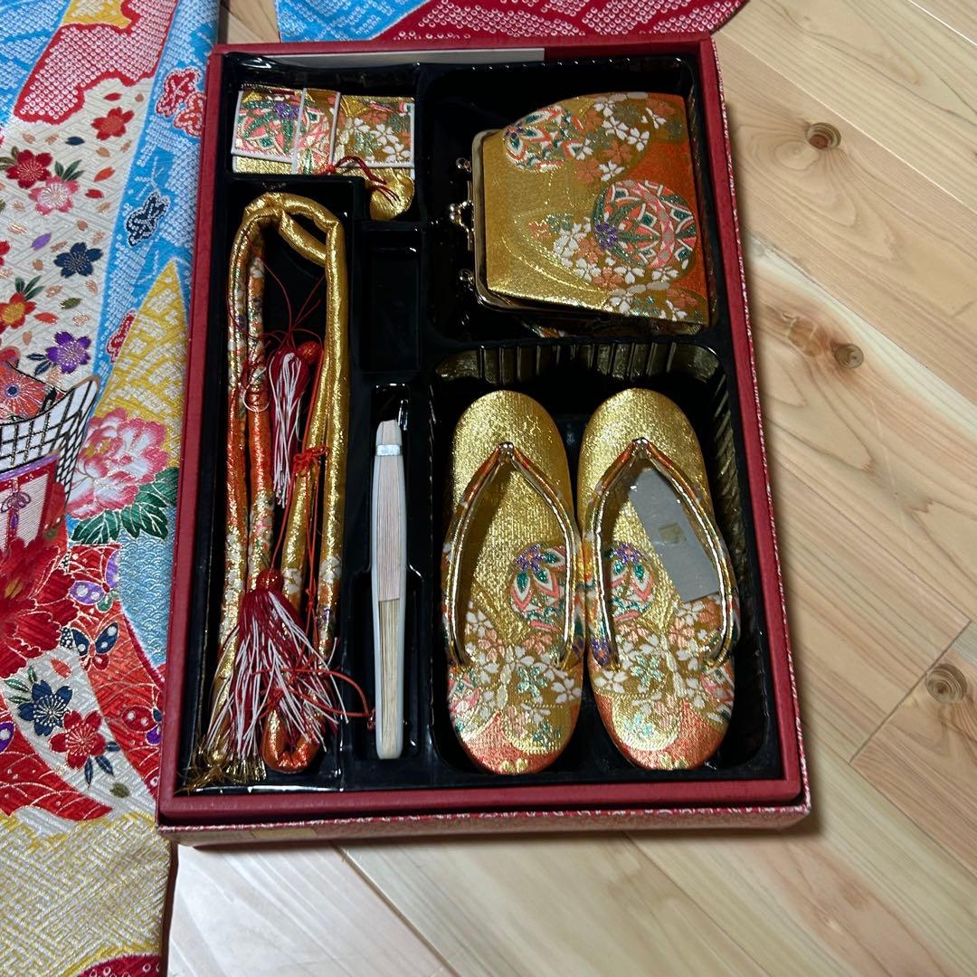 【美品】七五三　女の子用　7歳　着丈調整可能 130cm