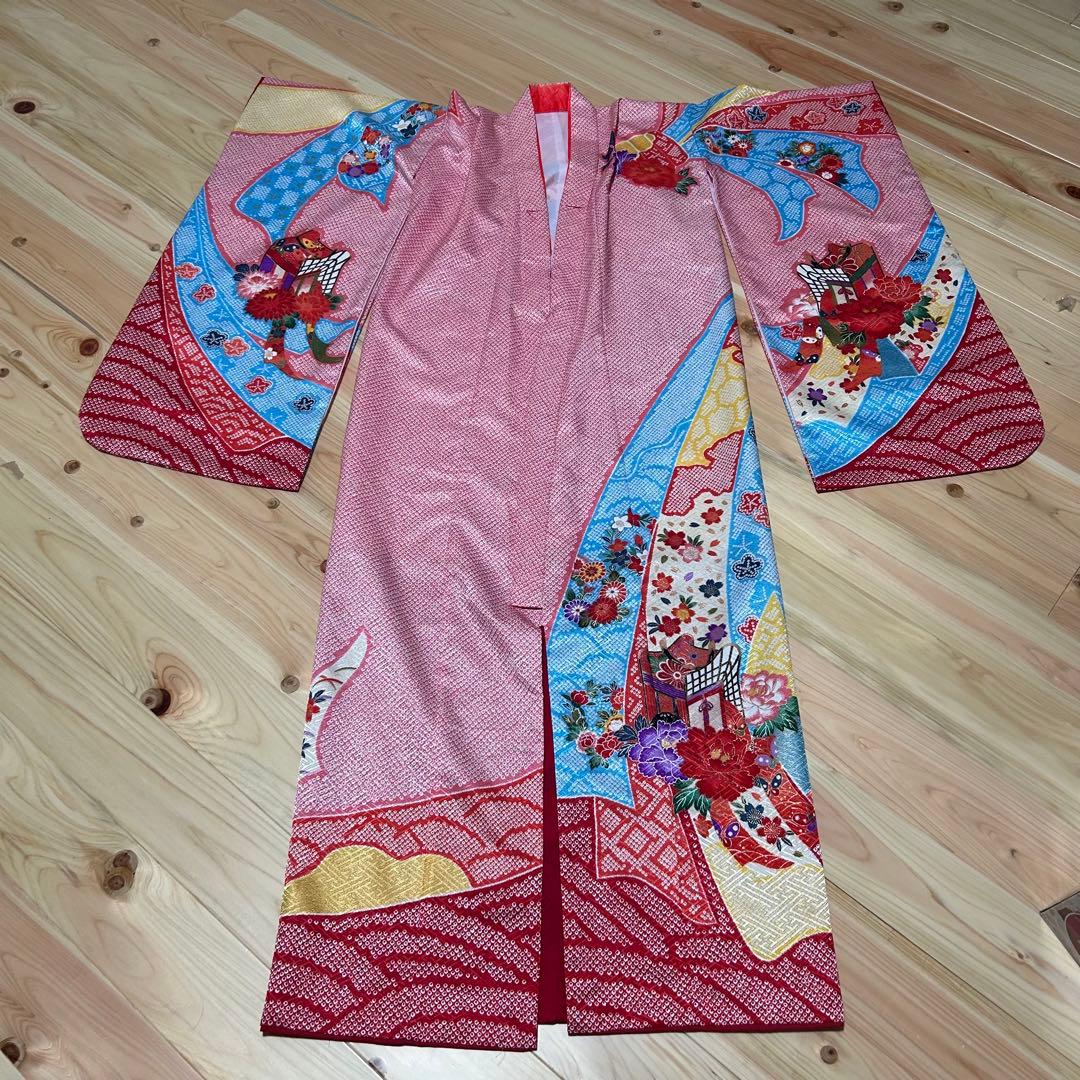 【美品】七五三　女の子用　7歳　着丈調整可能 130cm