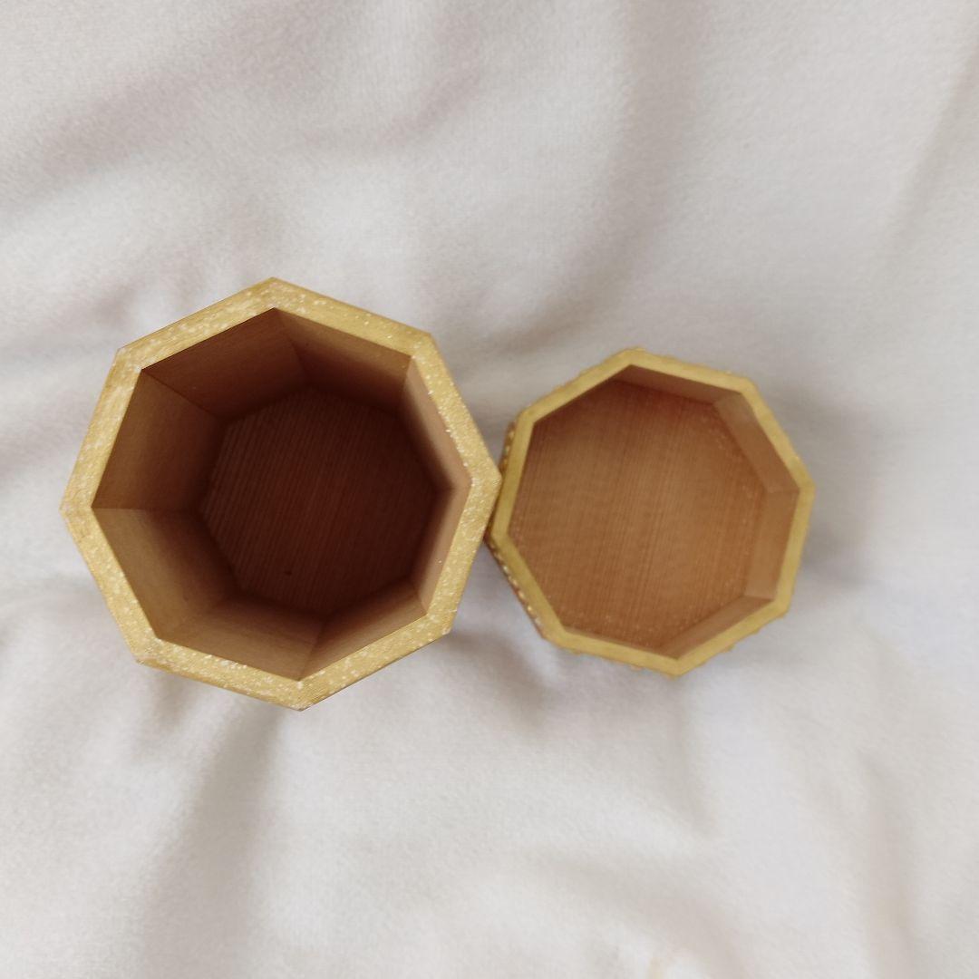 伊藤久重　高盛金彩　八角箱　宝尽くし