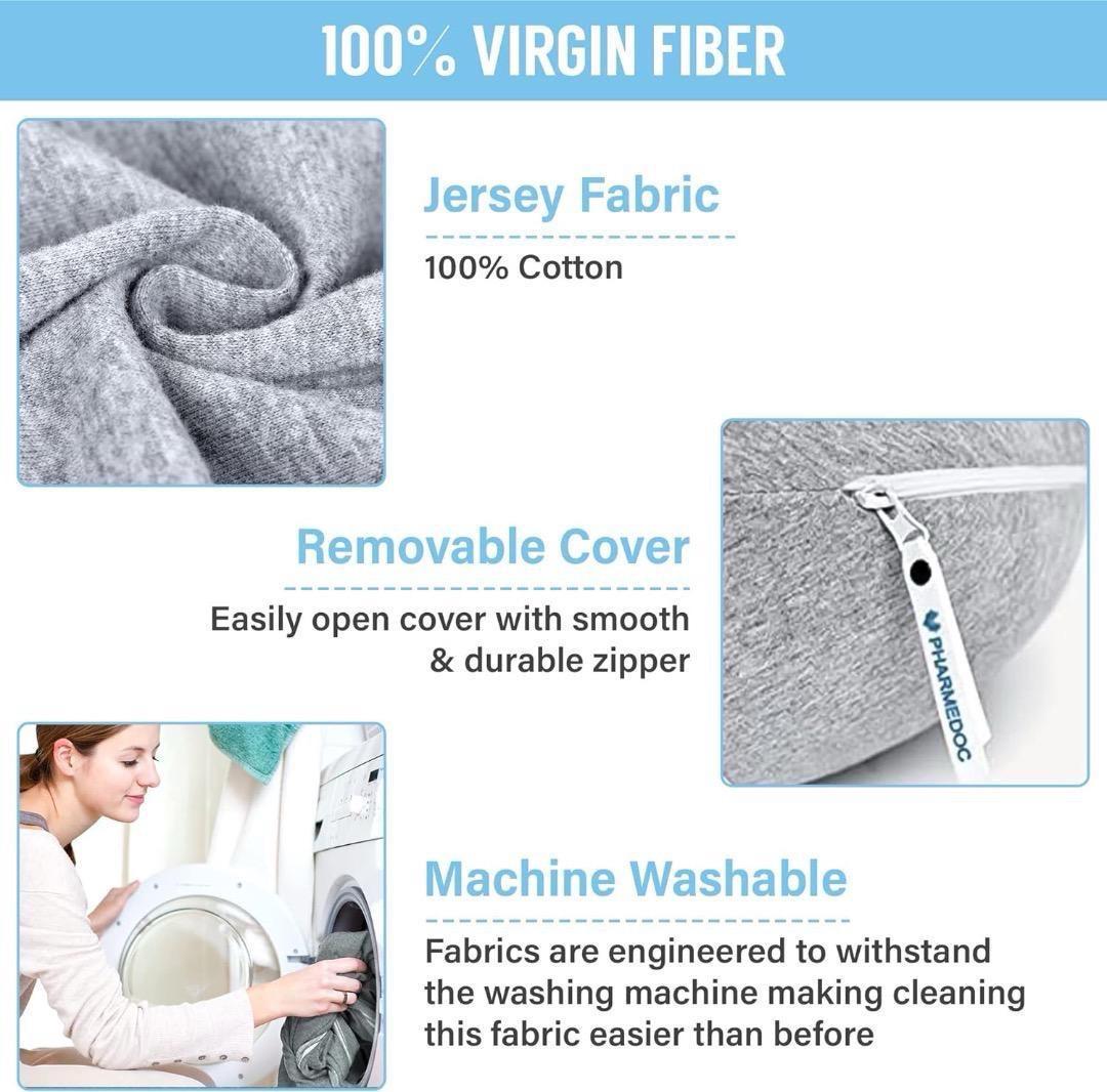 Pharmedoc 妊娠用枕 C型フル抱き枕 – ジャージーカバー