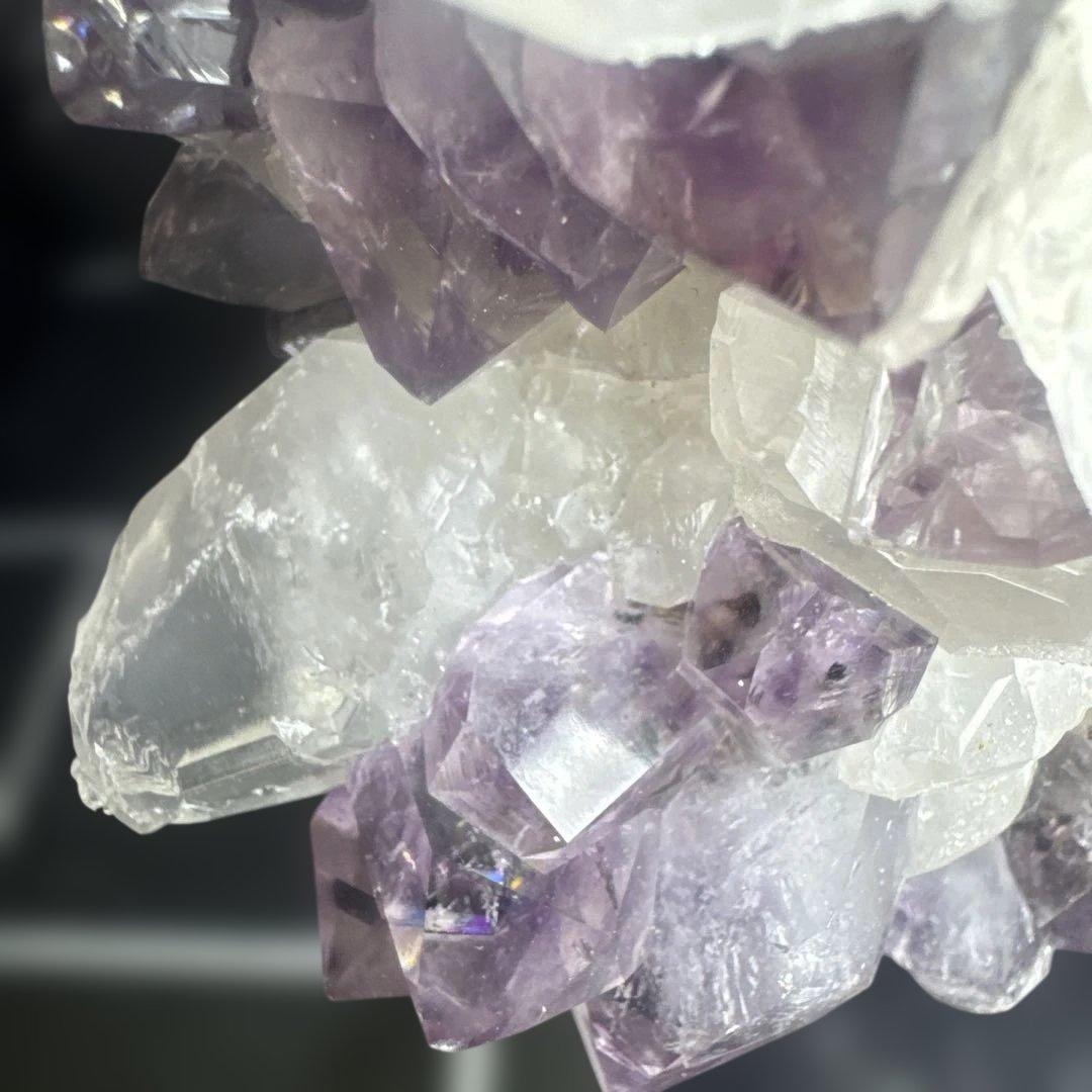 【コレクション】希少 ブラジル産 共生アメジスト 水晶 原石 台座付