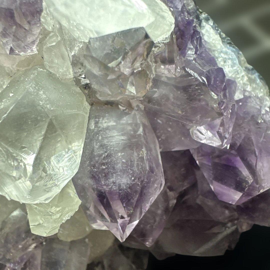 【コレクション】希少 ブラジル産 共生アメジスト 水晶 原石 台座付