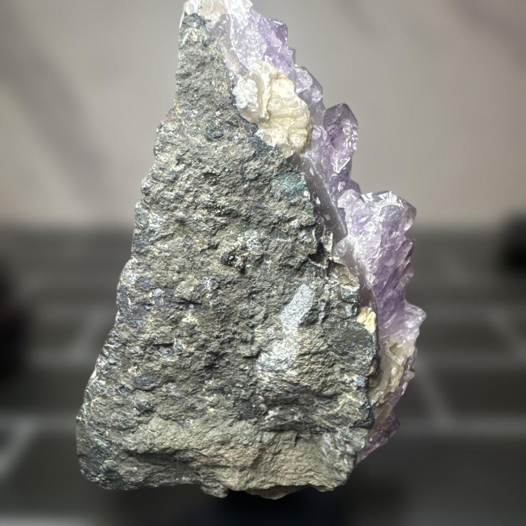 【コレクション】希少 ブラジル産 共生アメジスト 水晶 原石 台座付