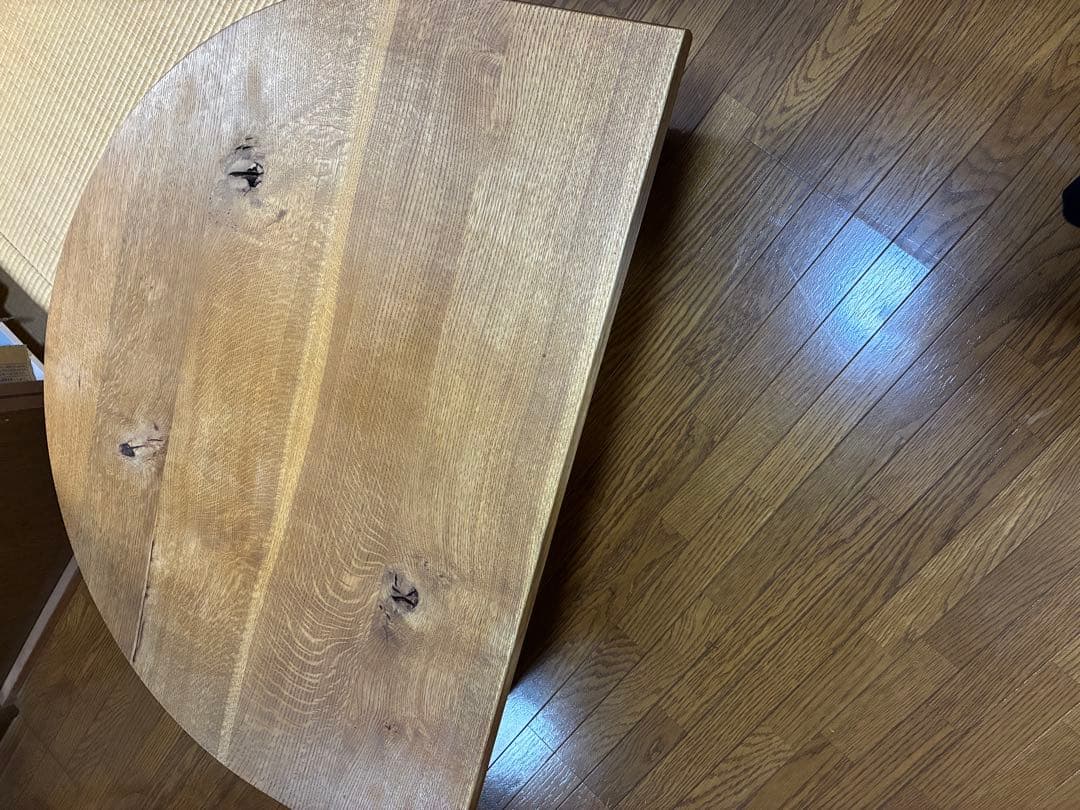 飛騨産業　森のことば　半円形リビングテーブル
