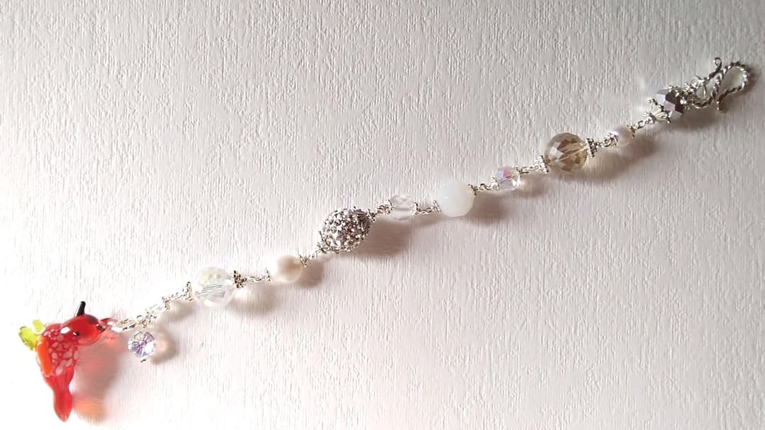 小鳥のサンキャッチャー　ガラスのモビール