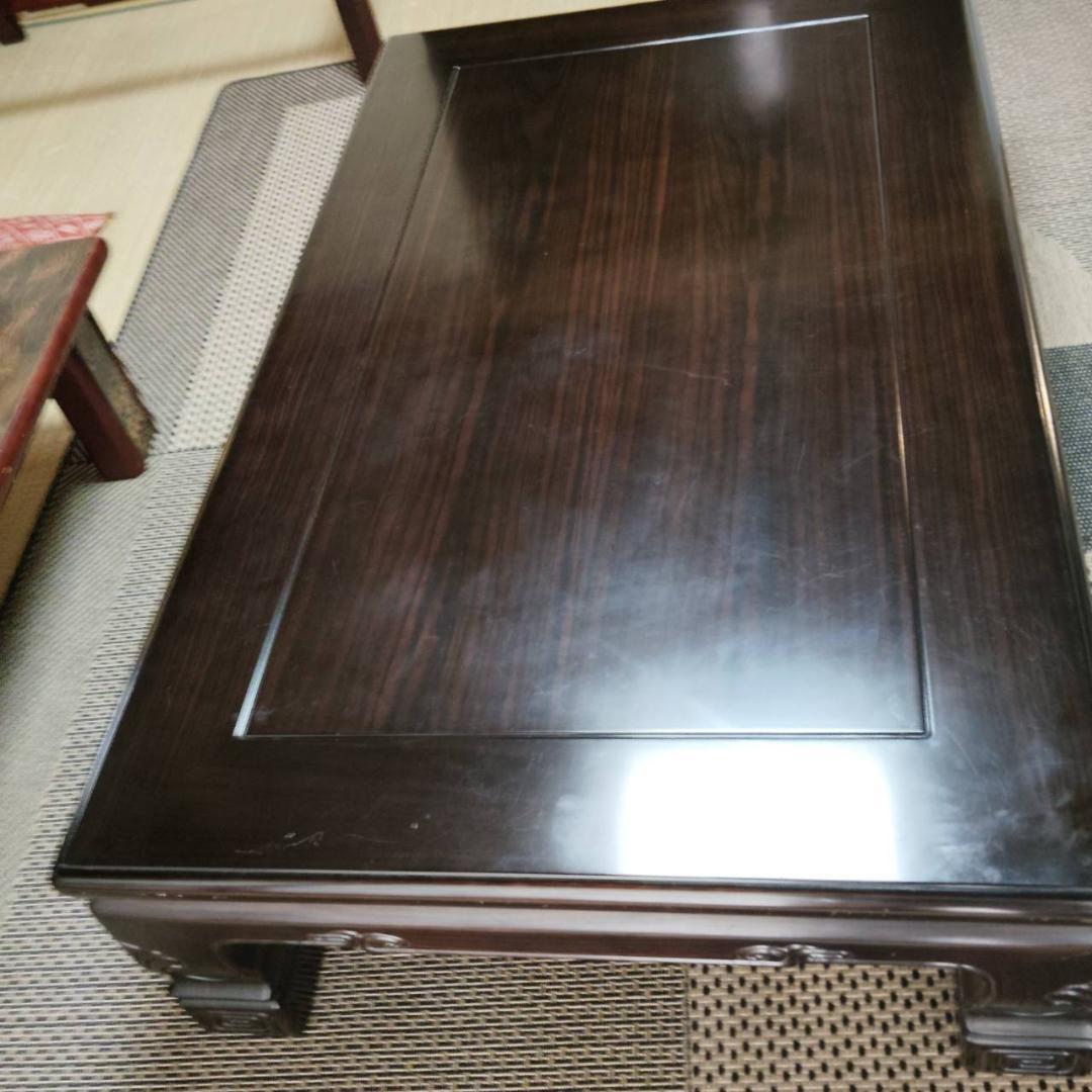 カリモク 黒檀 高級座卓 和室 大型 和モダン 昭和 レトロ オールドカリモク