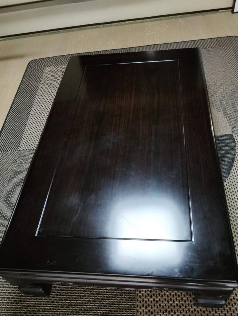 カリモク 黒檀 高級座卓 和室 大型 和モダン 昭和 レトロ オールドカリモク