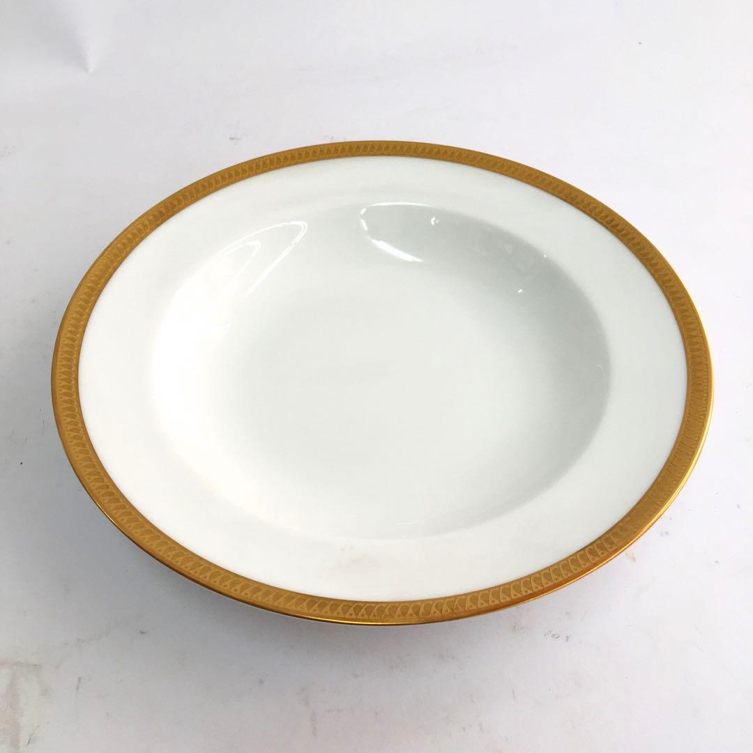 大倉陶園 片葉 スープ パスタ プレート 皿 22.5㎝ 6枚セット