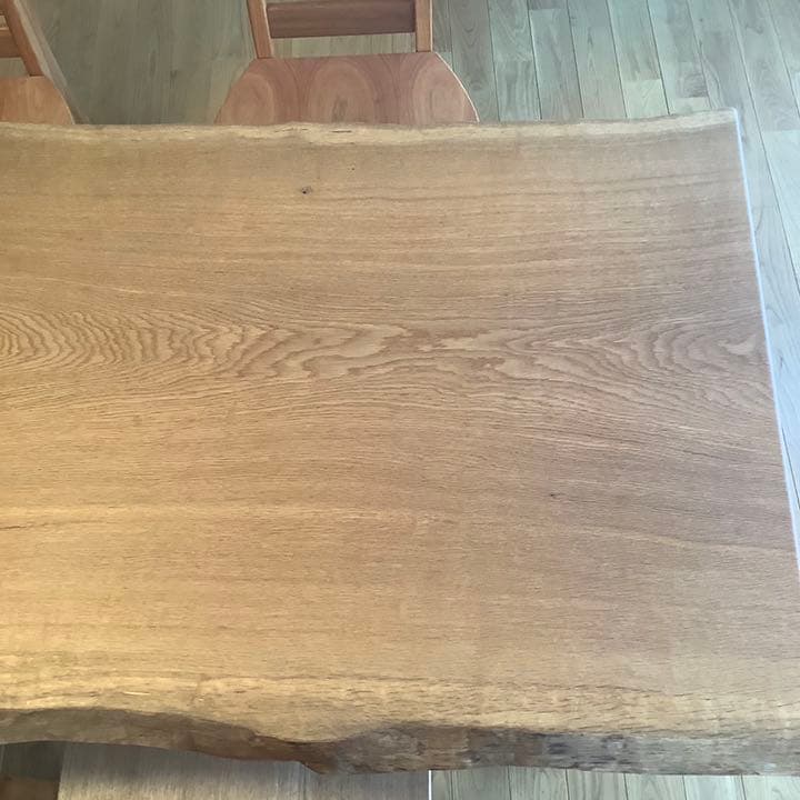 ハンドメイド 天然木 ミズナラ材 ダイニングテーブル