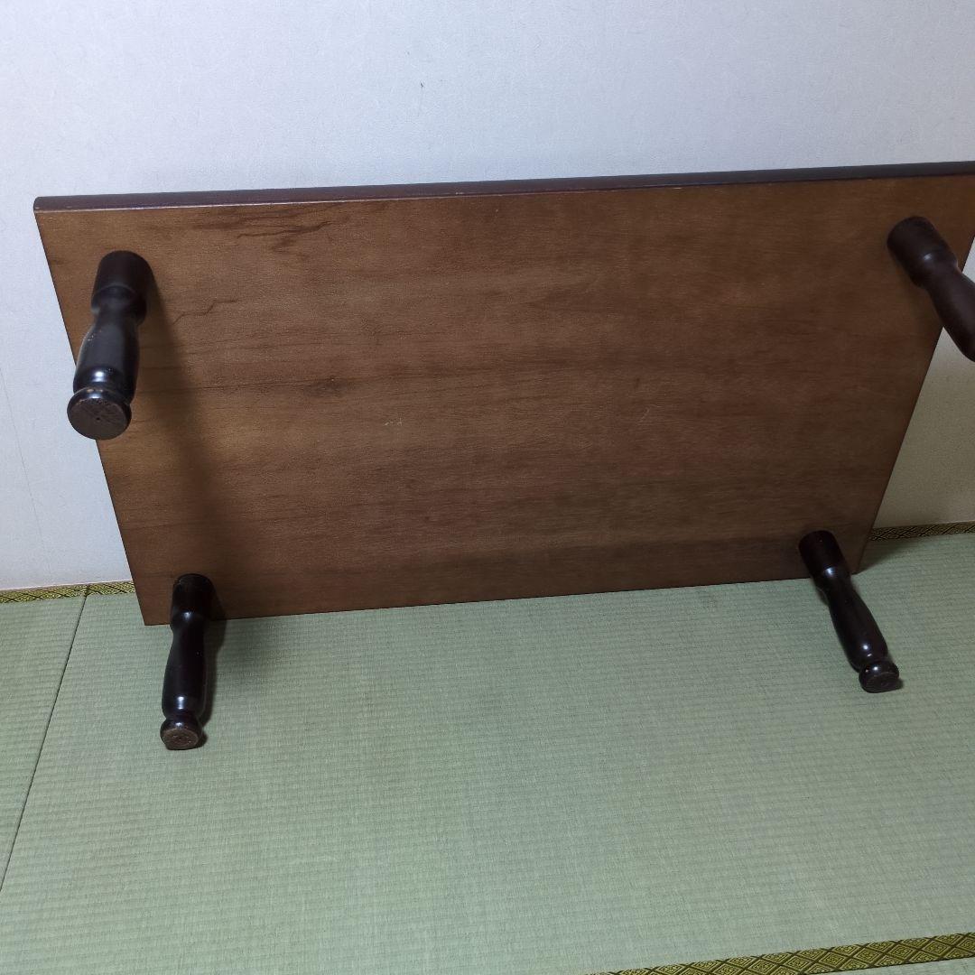 昭和レトロ　ダークブラウン木製センターテーブル
