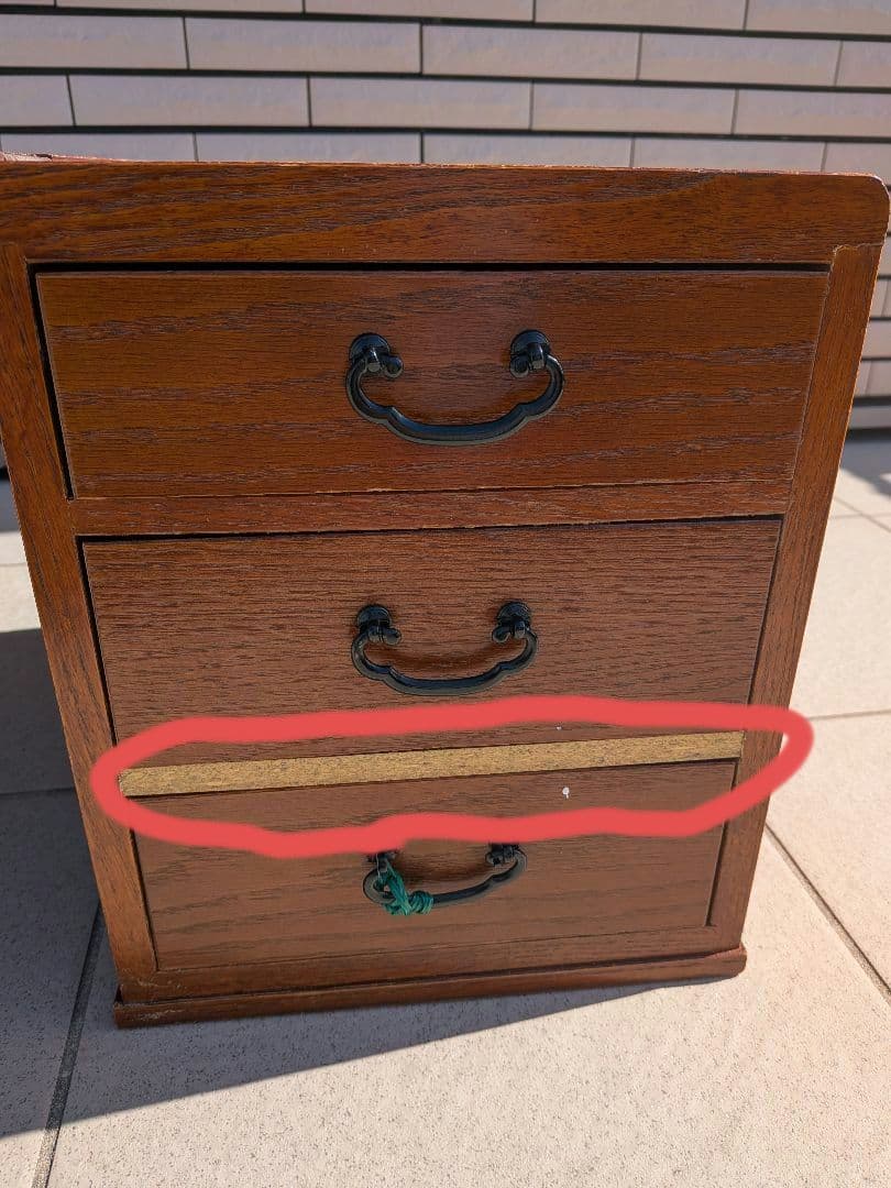 （送料無料）文机　折りたたみ　アンティーク　レトロ　家具　和　3段引き出し