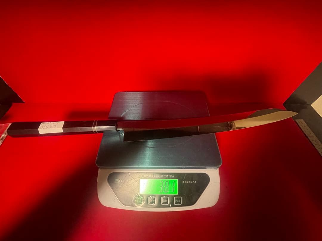 包丁　剣型切付　尺ニ　鏡面仕上げ　鬼反り　切味抜群　箱付　未使用品