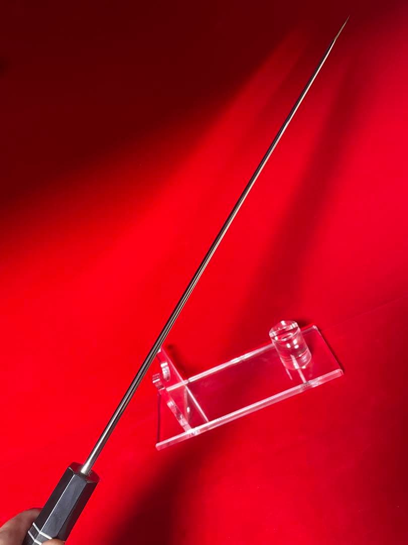 包丁　剣型切付　尺ニ　鏡面仕上げ　鬼反り　切味抜群　箱付　未使用品