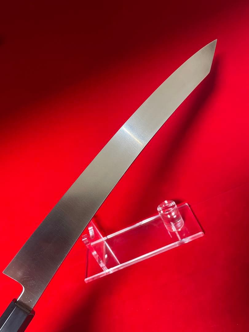 包丁　剣型切付　尺ニ　鏡面仕上げ　鬼反り　切味抜群　箱付　未使用品