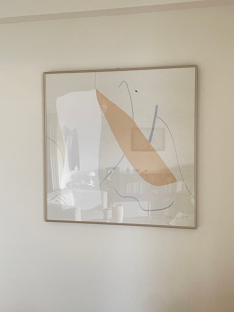 ハイリーヒルズ70×70韓国アート抽象絵画現代美術　大型アート　オブジェ　民芸