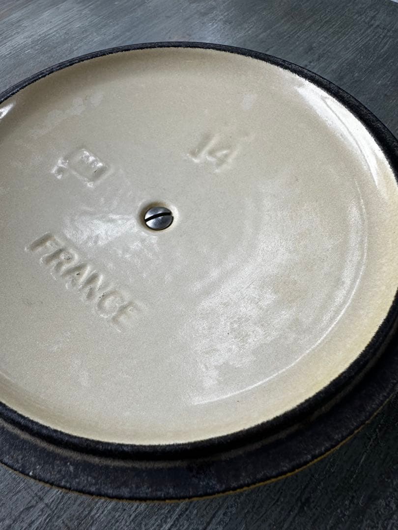 貴重【14cm】ル・クルーゼ　ココット・ロンド 1人前用 イエロー